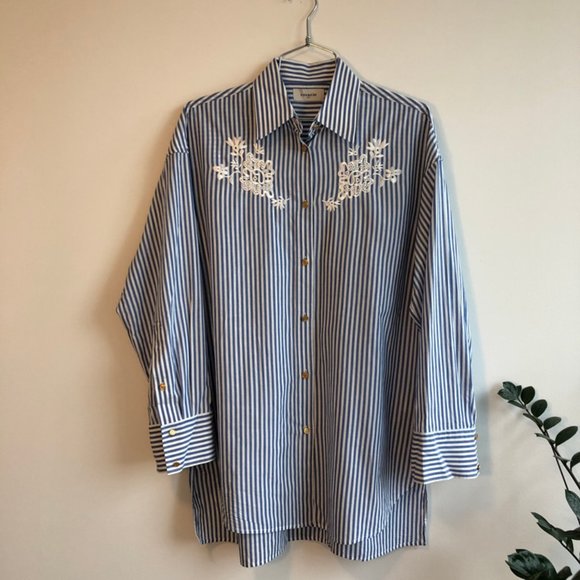 Coach Oversized Floral Embroidery Shirt - Picture 2 of 9